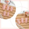 Unhas Vestíveis de Cor Pura Europeias e Americanas, Unhas Removíveis de Estilo Curto Simples, Manicure Feminina 24 Peças Unhas Postiças Prontas Atacado Transfronteiriço