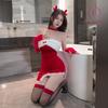 Lingerie Sexy, Camisola Sexy que Cobre o Bumbum, Presente de Natal e Inverno, Conjunto de Uniforme, Abertura na Virilha, Vestido Hot Girl que Não Precisa Tirar