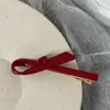 Presilha de cabelo francesa retrô em tom avermelhado para mulheres, adequada para outono e inverno, para franjas e fios soltos, com toque de luxo, acessório de cabelo lateral em acetato