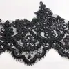 Adorno de encaje con lentejuelas bordado de alta resistencia, utilizado como accesorio para vestidos de novia, tocados, cortinas y otros fines decorativos