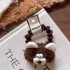 Pinza para el pelo de lana de cordero con cabeza de animal linda para niños coreanos, diadema de dibujos animados para niñas, Otoño e Invierno, accesorios para el pelo de oso