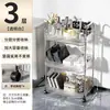 Estante de almacenamiento de carrito pequeño transparente de fábrica personalizado, estante de almacenamiento de plástico móvil, estante de almacenamiento de acrílico para cocina y baño