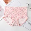 Ropa Interior Sin Costuras para Mujer, Entrepierna de Algodón Puro Antibacteriano, Transpirable, Estampada para Niñas, Estilo Delgado de Verano, Cintura Media, Talla Grande, Estilo de Seda de Hielo para Mujer