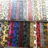 Estampa de Leopardo Simulada Pelo de Vaca Fetal Pele Macia e Lisa Moda Couro Sintético Estampado Leopardo Tecido de Pele Artificial Flocado