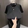 Camisa POLO Versátil de Verano, Top Transpirable de Corte Ajustado, Bordado Floral, Cuello Clásico a la Moda, Manga Corta para Hombre, Nuevo Estilo