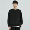 Woog20052023 Sudadera Nueva de Primavera y Otoño para Hombre Cuello Redondo Pulóver Básica de Color Sólido Manga Larga Tops Sueltos