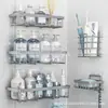 Prateleira de Armazenamento para Banheiro Transfronteiriça de Ferro para Vaso Sanitário Suprimentos para Banheiro Pendurada na Parede Prateleira de Armazenamento sem Furo Acabamento Prateleira de Banheiro