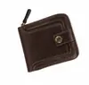 Billetera Corta de Moda para Hombre con Letras de Cuero, Múltiples Ranuras para Tarjetas, Compartimento Grande para Billetes, 70% de Descuento en Cartera con Cremallera para Hombre