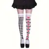 Cartas de Póker Medias de Payaso Vestido Festivo Accesorios para Fiestas Calcetines hasta la Rodilla Accesorios para Fiestas de Cosplay Lp831