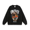 Camiseta de manga corta con estampado de pug retro estilo hip hop americano para hombre y mujer, top de manga corta hiphop Hip Hop para pareja