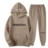 Esenciales del Estilo High Street Conjunto de Sudadera Estampada con Letras, Sudadera con Capucha y Pantalón de Chándal Holgados Unisex