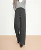 Pantalones Casuales de Pierna Ancha Nuevos para Mujer, Pantalones Deportivos de Invierno Estilo Perezoso, Cordón Elástico en la Cintura Distressed, Pantalones Deportivos de Pierna Recta Estilo Europeo y Americano