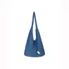 Bolsa de Palha Trançada Vazada Estilo Férias de Verão Feminina Grande Capacidade Sensação Relaxada Bolsa Tote de Ombro Único Bolsa de Praia para Comute