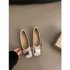 Zapatos planos bajos de estilo francés para mujer, nuevos zapatos rojos de gamuza vintage 2024, mocasines de ballet estilo hada
