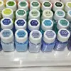 Estante de Almacenamiento + 63 Botellas Cuadradas, Estante de Almacenamiento para Cuentas, Estante de Exhibición de Escritorio con Niveles de Botellas, Estante de Almacenamiento Transparente