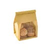 Bolsa de Empaque para Pan Tostado Bolsas para Hornear Mochi Galletas Bolsa de Empaque para Alimentos Auto-sellante Bagel Europeo Bolsa de Papel Kraft 450g