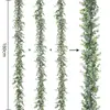 Corona de eucalipto artificial transfronteriza, mimbre, planta verde artificial, eucalipto de simulación, colgante de pared, enredaderas, planta para vestir de balcón en casa