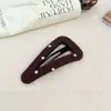 Pinza para el pelo de estilo vintage de principios de otoño con diseño floral y geométrico cepillado, nuevo estilo coreano, pinza versátil para flequillo, pinzas para pelos rebeldes, pinzas BB, accesorios para el cabello para mujer