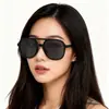 Gafas de Sol Retro Sapo Espejo Doble Rayo 2025 Nuevas Gafas de Sol Europeas y Americanas Gafas de Sol de Alta Gama Tendencia de Pasarela Fotografía Callejera