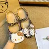 Accesorios de lazo de perlas de moda para zapatos de ballet con estampado de leopardo DIY, dijes para zapatos modernos y versátiles, hebillas decorativas para zuecos