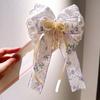Grampo de Cabelo com Laço de Renda de Alta Qualidade e Elegante Estilo Coreano Indústria Pesada Fresco e Doce Faixa de Cabelo Floral com Pérolas Elegante