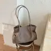 Bolsa tote de lona casual estilo coreano Ruien para mulheres, nova coleção outono 2026, grande capacidade, adequada para o dia a dia