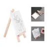 Conjunto de Cavalete de Quadro de Pintura a Óleo Mini Personalizado para Crianças Madeira Acrílico Pintura em Branco Grafite Pintado à Mão DIY Pequena Tábua de Desenho