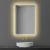 Espejo de Baño Inteligente Montado en Pared Espejo de Baño para el Hogar con Luz, Pantalla Táctil, Antivaho, Espejo Iluminado LED