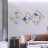 Decoración de Hoja de Metal para Pared Pegatina de Pluma de Hierro para Pared de Sala de Estar Porche Hojas Estéreo Colgante de Pared para el Hogar