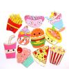 Nuevo y lindo parche acrílico de hamburguesa y papas fritas para hacer tú mismo, horquilla para el cabello para bebé, clip de borde, banda de goma, accesorios para la cabeza hechos a mano