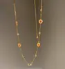 Collar Vintage de Margarita Dorada Cadena Dulce Linda Multicapa para Clavícula Retro Lujo Ligero Moda Versátil Gargantilla
