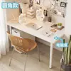 Escritorio para Estudio en Casa, Escritorio de Computadora, Escritorio de Escritura Estilo Ins, Mesa Rectangular, Mesa Pequeña de Estudio para Viviendas de Alquiler, Esquinas Redondeadas Anti-Colisión