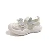 Zapatillas de Malla con Lazo para Niñas 2026 Nuevo Estilo Coreano Verano Zapatos de Playa para Niños Mayores Zapatos Casuales