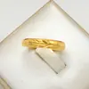 Anel de Gipsofila Banhado a Ouro em Latão para Homens e Mulheres, Versão Estreita, Anel Antigo de Chuva de Meteoros, Anel de Boca Viva para Casais, Anel de Pena