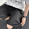 Pantalones cortos de verano para hombre, de malla de seda helada, transpirables, de secado rápido, holgados, deportivos, informales, grandes.