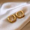 Pendientes de Aro Retorcido con Circonita Dorada para Mujer 2026 Nuevo Estilo Popular Pendientes de Aro de Gama Alta Pendientes Exquisitos para el Uso Diario