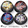 12 cores conjunto 3mm laser coração amor nail art lantejoulas ultra-fino gradiente glitter nail art jóias atacado