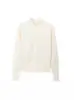 Suéter Blanco de Cuello Alto Medio para Mujer, Nuevo Top Básico de Punto Ajustado Otoño/Invierno 2026