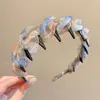 Pinzas para el Cabello de Tela de Alta Gama Estilo Coreano, Diademas Muy Bonitas para Mujer, Diseño de Corona Alta Que No Aprieta la Cabeza, Hace que el Rostro Luzca Más Pequeño, Accesorio para el Cabello de Diadema Exterior