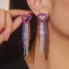 Pendientes Machica de Lujo con Diamantes de Imitación de Cristal Brillante para Mujer Moda Exquisita Pendientes de Cristal Pendientes Pendientes de Perlas