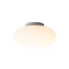 Lámpara de techo de diseñador italiano, lámpara de techo simple para dormitorio, luminaria circular de vidrio de jade blanco crema