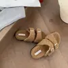 Pantuflas Peludas de Suela Gruesa para Mujer, Calzado de Exterior 2025 Nuevo Otoño e Invierno Versátiles para el Hogar Pantuflas de Felpa de Algodón Zapatos Birkenstock