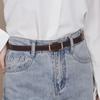 Hebilla cuero decorativo cinturón pequeño estilo ins vestido de mujer todo-fósforo cintura ajustada jeans anudado cinturón sin agujeros