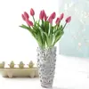 Tulipán Artificial Decoración para el Hogar Sala de Estar Adornos Arreglo de Flores Artificiales Ramo de Capullos de Tulipán Artificiales de Goma Blanda