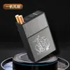Estuche Antipresión para 20 Cigarrillos, Paquete Completo, Tapa Deslizante abatible, Portátil, Adecuado para Cigarrillos Blandos y Duros, a Prueba de Humedad, Estuche Portátil de Chapa Metálica para Cigarrillos