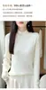Otoño e Invierno Nuevo Estilo Cuello Polo Manga Larga Adelgazante Versátil Tejido Suéter Pulóver para Mujer Top Elegante con Solapa