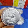 Plata de Ley 999 Año Nuevo Año del Dragón Monedas de Oro Conmemorativas Tocar Sobre Rojo Sobre Rojo Completo Plata Actividad Regalo Sobre Rojo Venta al Por Mayor