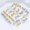 Chapado en Oro de 18K Colorido y Duradero Cierre de Eslabones con Cuentas en Forma de 8 Hecho a Mano DIY Cierre para Pulsera de Hilo y Perlas Collar Accesorios de Joyería