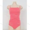 Nuevo Traje de Baño Enterizo Estilo Coreano para Mujer, Adelgazante, Cubre Vientre, Push-Up para Pechos Pequeños, Ajustado para Resort, Aguas Termales