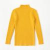 Suéteres para Niños Mayores, Nuevos Estilos Otoño e Invierno, Cuello Alto Parcial, Color Sólido, Capa Base Cálida, Suéter Sencillo para Niños y Niñas
